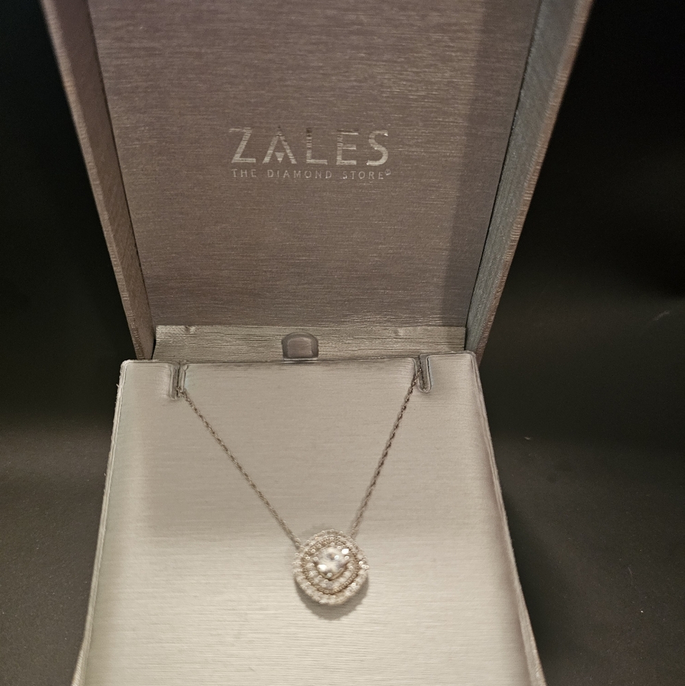 Zales White Sapphire Necklace